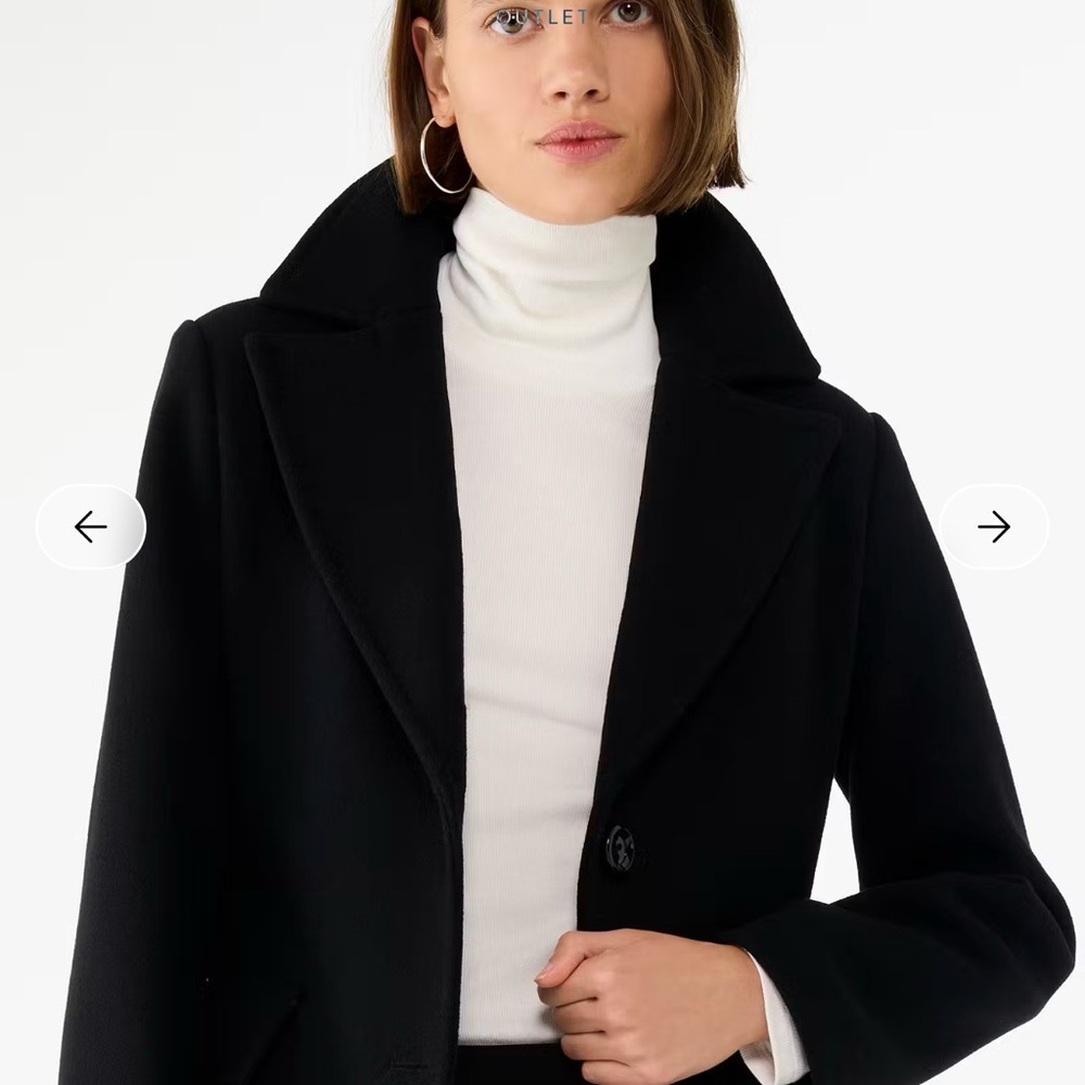 Kate Spade Classic Black Pea Coat